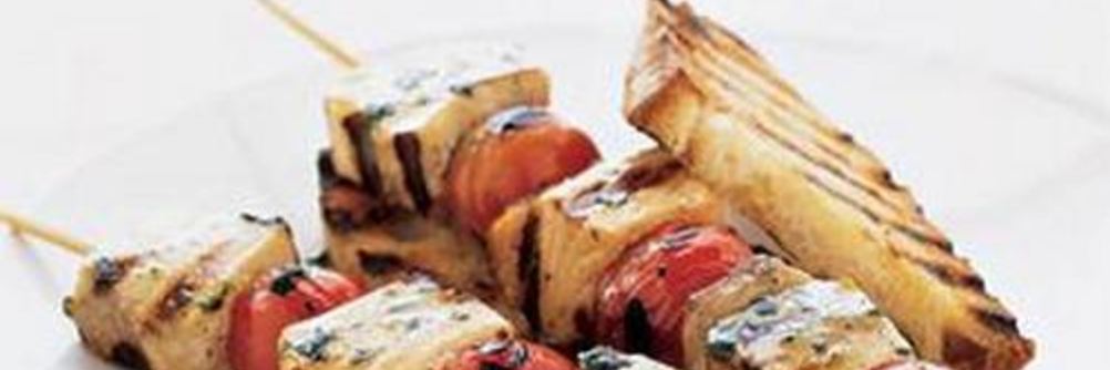 Рыбный шашлык с помидорами черри