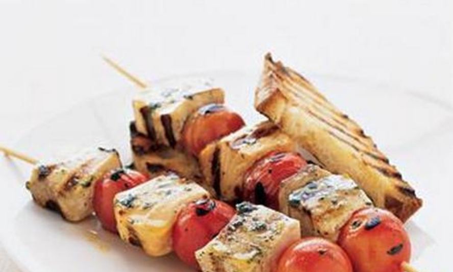 Рецепт рыбного шашлыка с помидорами черри