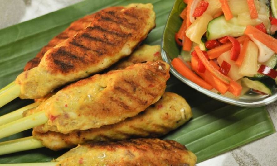 Рецепт сатэ лилит икан — шашлычков из рыбы по-балийски