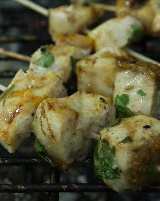 Шашлычки из белой рыбы