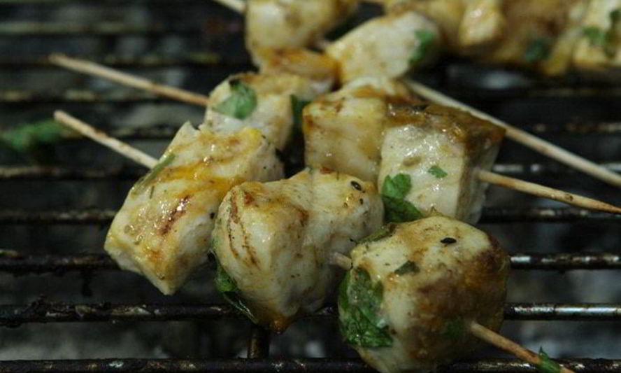 Рецепт шашлычков из белой рыбы