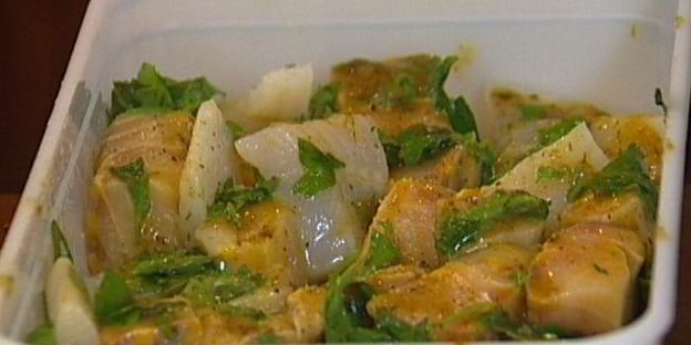 шашлычки из белой рыбы