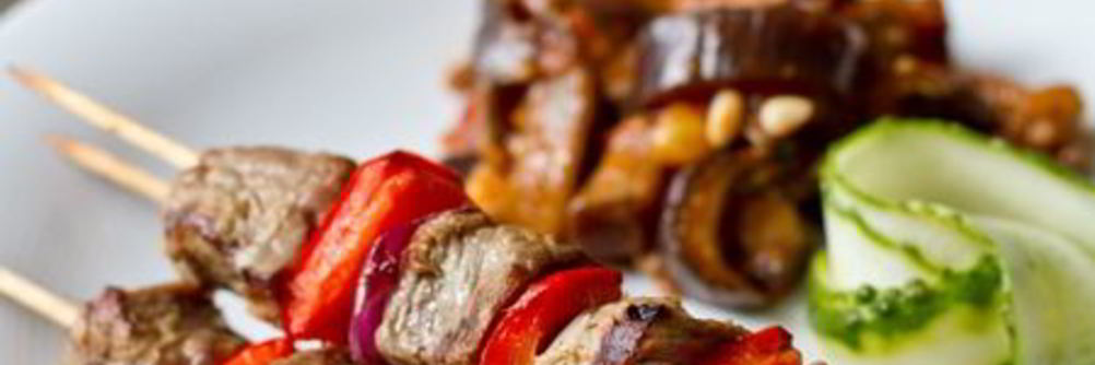 Шашлычки из говядины со сладким перцем в имбирном маринаде