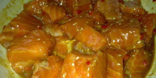 шашлычок из лосося в меду