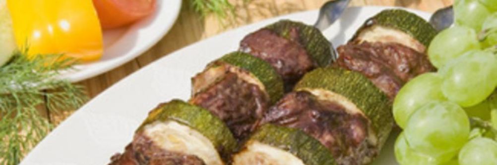 Шашлык из баранины с кабачками