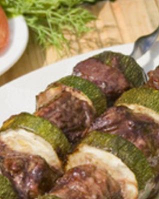 Шашлык из баранины с кабачками