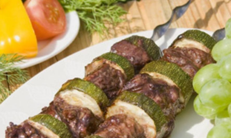 Рецепт шашлыка из баранины с кабачками