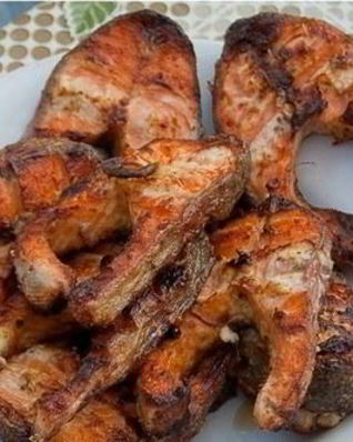 Шашлык из форели с лимоном и специями