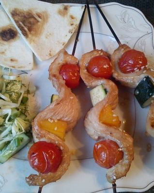 Шашлык из индейки с имбирем