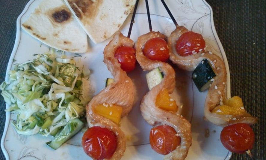 Рецепт шашлыка из индейки с имбирем