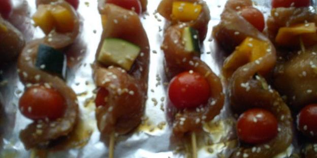 шашлык из индейки с имбирем