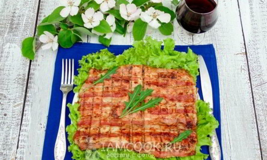 Рецепт шашлыка из куриной грудки в беконе