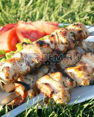 Шашлык из курицы с корейкой