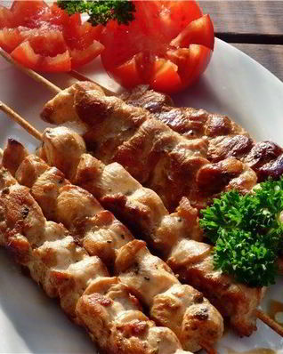 Шашлык из курицы в духовке