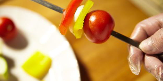 шашлык из овощей