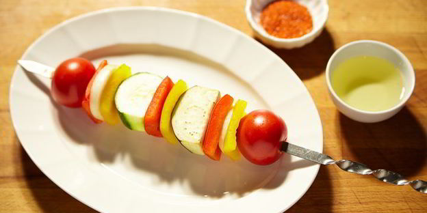 шашлык из овощей