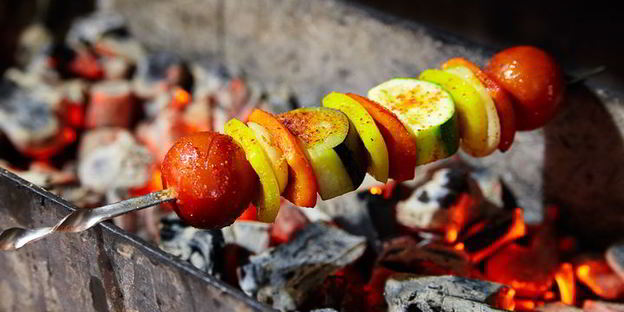 шашлык из овощей
