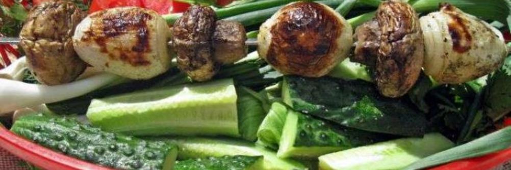 Шашлык из шампиньонов