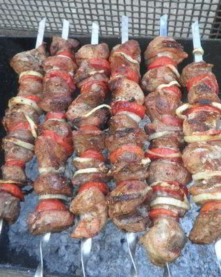 Шашлык из свинины с горчицой