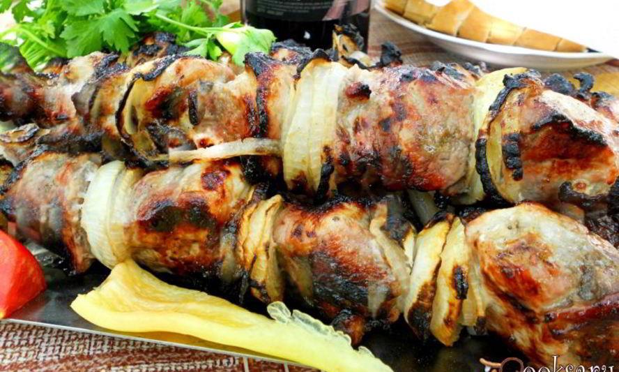 Рецепт шашлыка из свинины с лимоном и луком