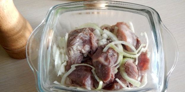 шашлык из свинины с лимоном в аэрогриле