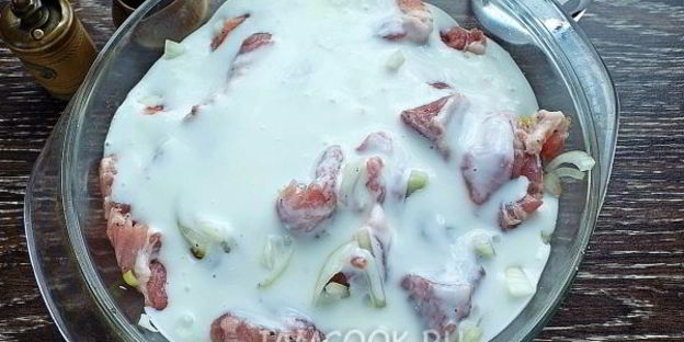шашлык из свинины в кефире