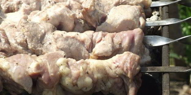 шашлык из свинины в маринаде из киви