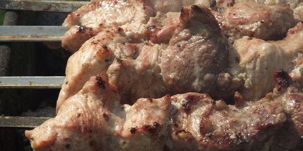 шашлык из свинины в маринаде из киви