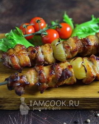 Шашлык из свиной грудинки
