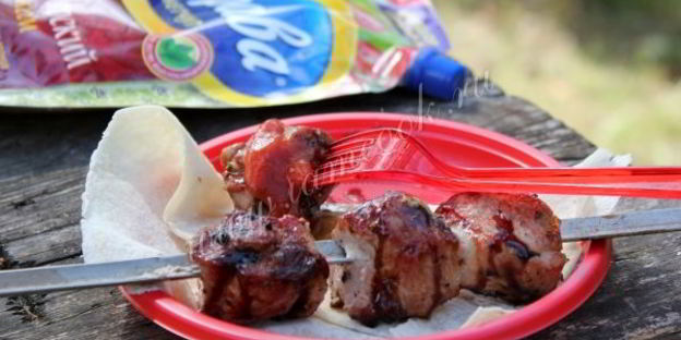 шашлык из свиной шейки с луком