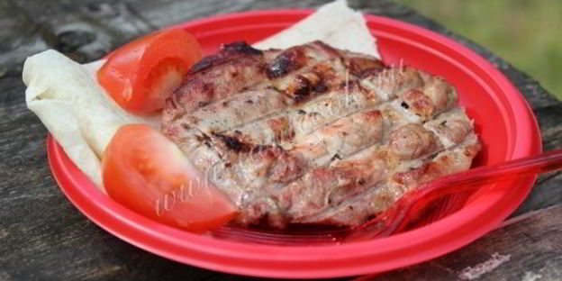 шашлык из свиной шейки с луком