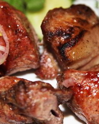 Шашлык из телятины в гранатовом соке