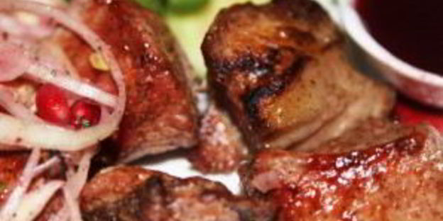 шашлык из телятины в гранатовом соке