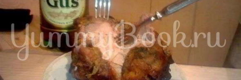 Шашлык кабанья нога в углях