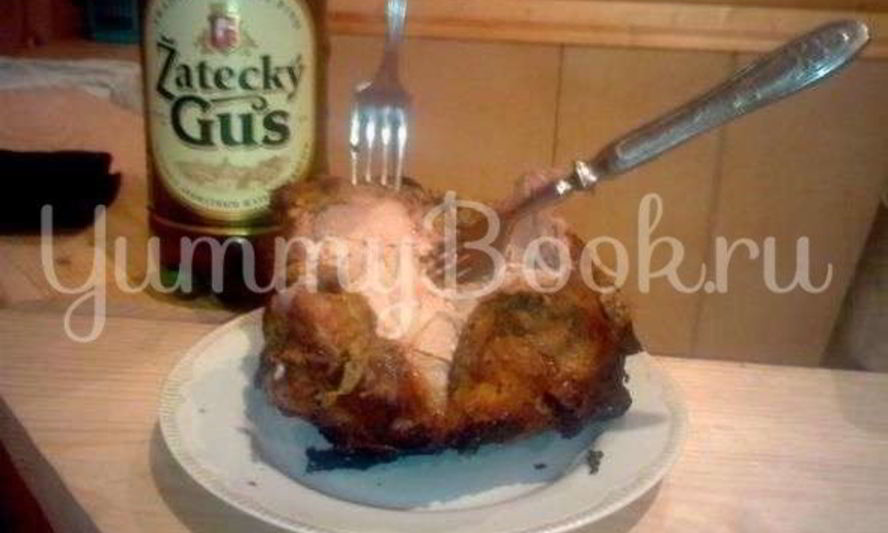 Рецепт шашлыка кабанья нога в углях