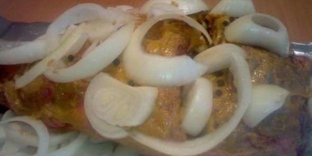 шашлык кабанья нога в углях