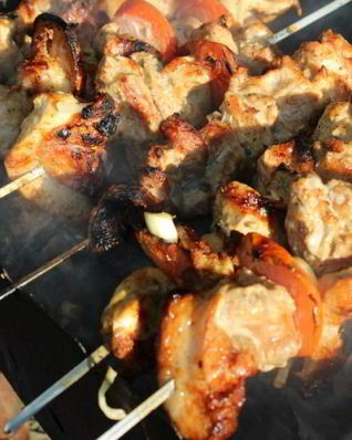 Шашлык на кефире