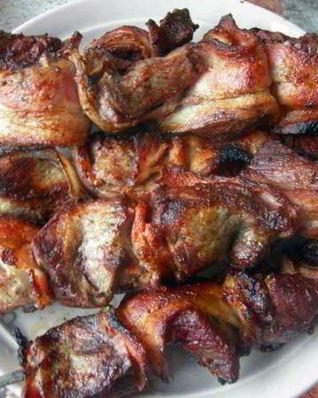 Шашлык в беконе