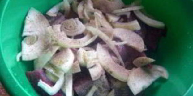 шашлык в беконе