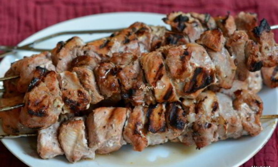 Рецепт свиного шашлыка на красном вине