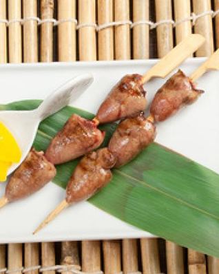 Японский шашлык с куриными сердечками