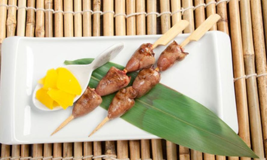 Рецепт японского шашлыка с куриными сердечками