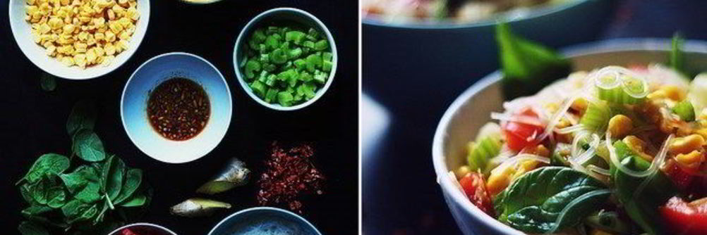 Стеклянная лапша с имбирным соусом