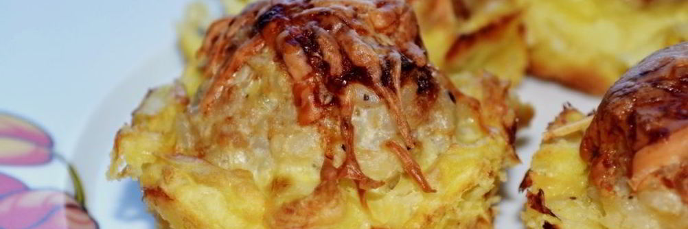 Куриные тефтельки в картофельных корзиночках