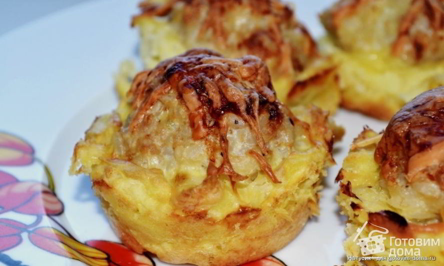 Рецепт куриных тефтелек в картофельных корзиночках