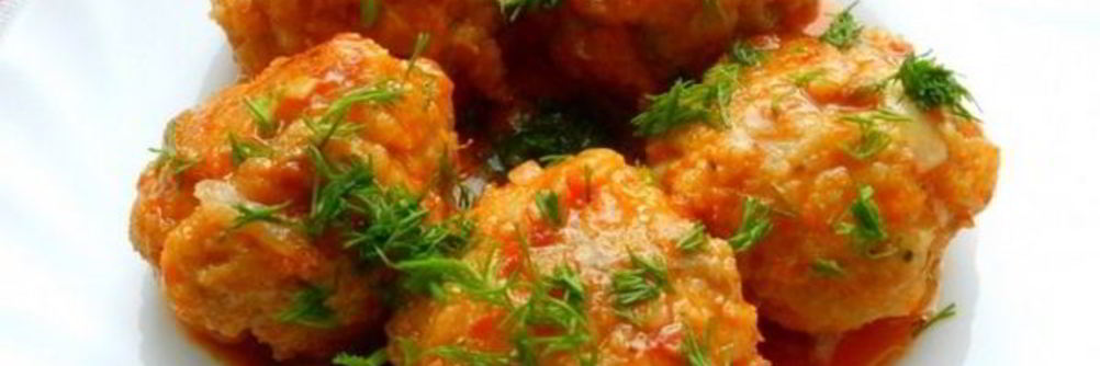 Мясные тефтели с рисом в подливке