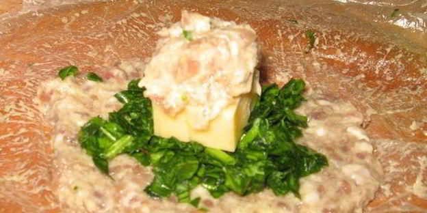 паровая тефтеля с начинкой