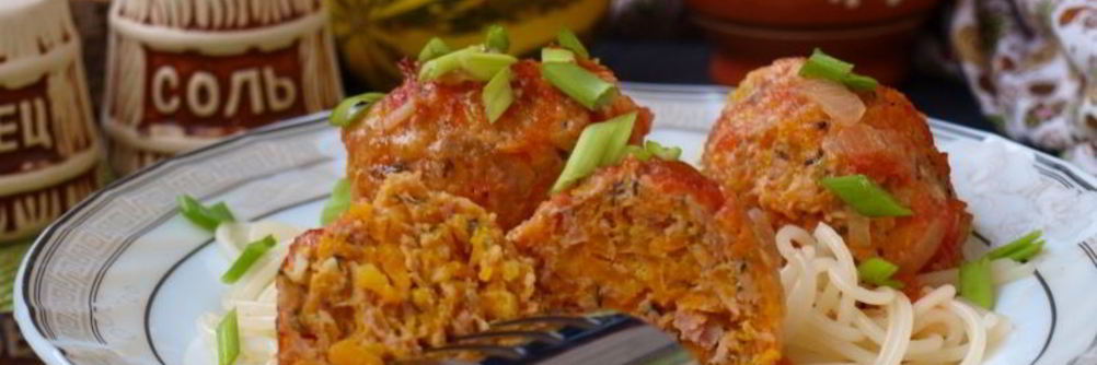 Тефтели из индюшиного фарша с тыквой