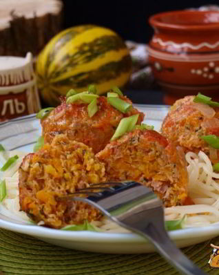 Тефтели из индюшиного фарша с тыквой