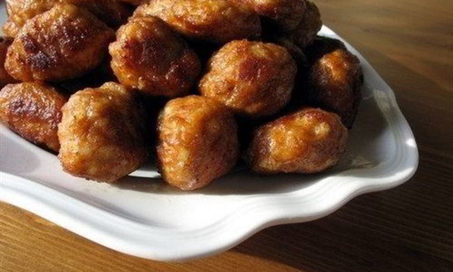 Рецепт тефтелей из куриного фарша с ветчиной